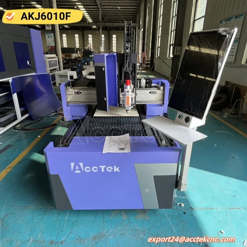 Taglierina per metallo laser a fibra di vendita calda per piccole imprese 6010 600 * 1000mm Mini macchina da taglio laser a fibra CNC per metallo in acciaio