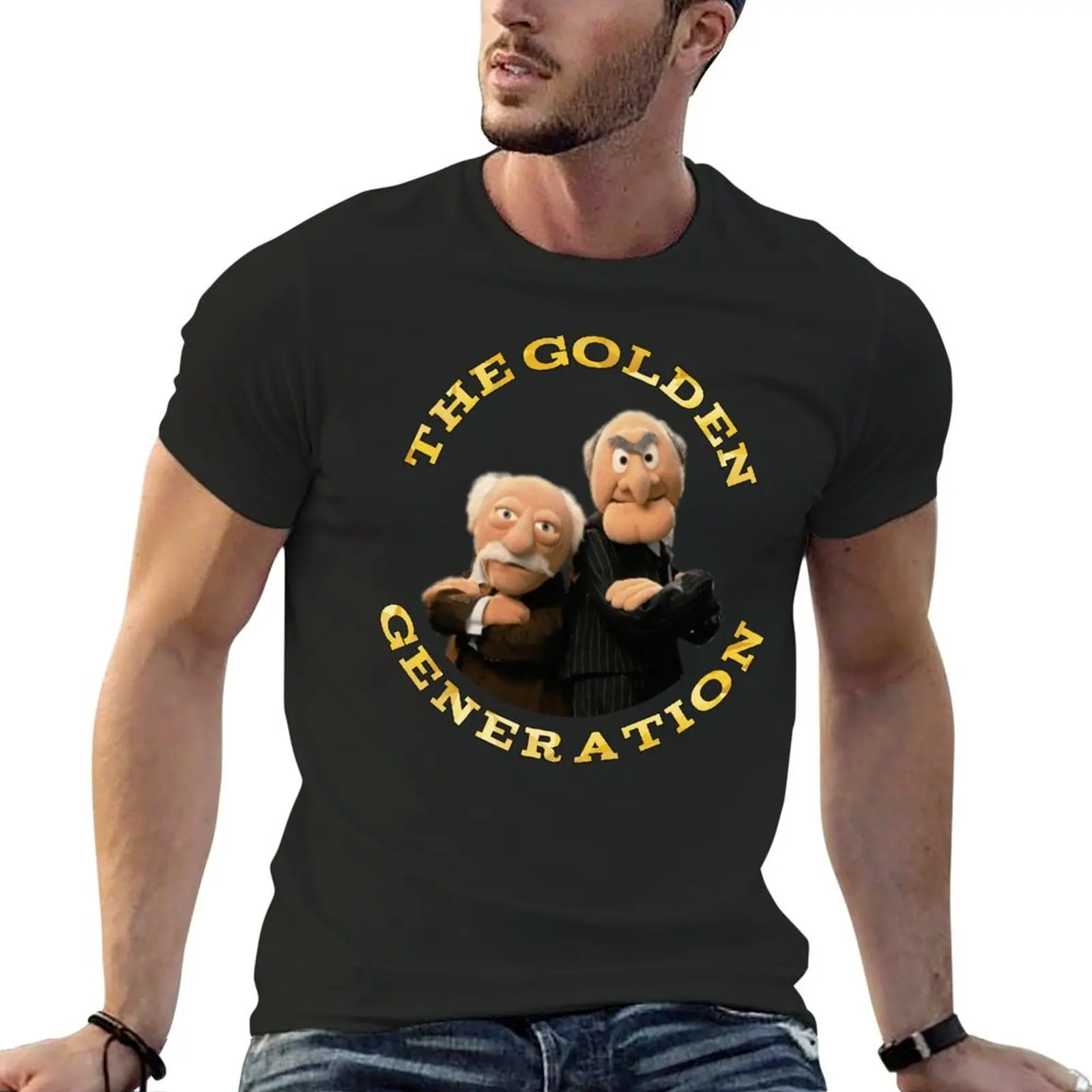 

Statler and Waldorf T-Shirt boys animal print cute tops T-shirt men