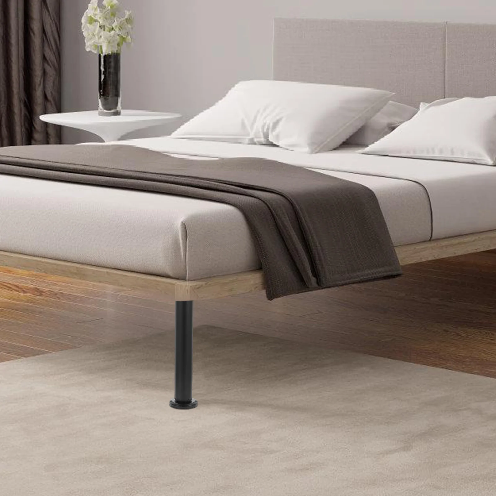 

4pcs Bed Frame Support Legs 25-42Cm Adjustable Furniture Legs For Table Cabinet Wardrobe Desk Coffee Dining Office Heavy Duty