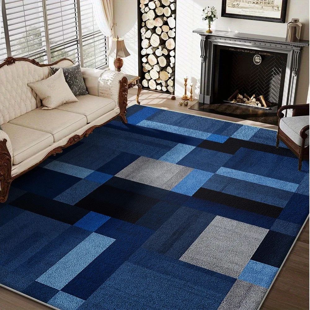Modern Abstract Geometric Area Rug Contemporary Swirl Circle Pattern Carpet Luxury Living Room Salon Lounge Floor Covering