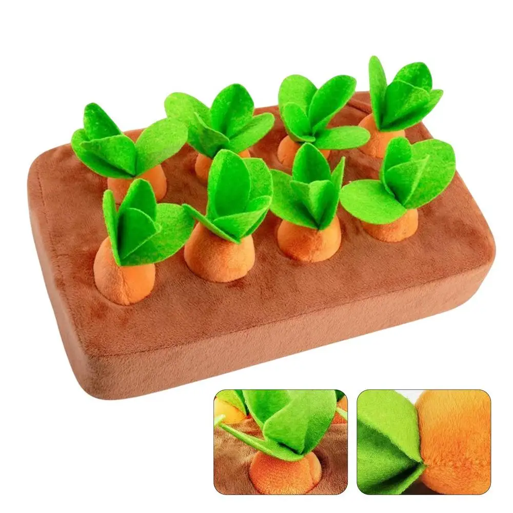 Carrot Snuffle Mat For Dogs Interactive Dog Toys Plush Puzzle Toys Plush Carrot Educational Toys For Dogs Pet Stress Relief