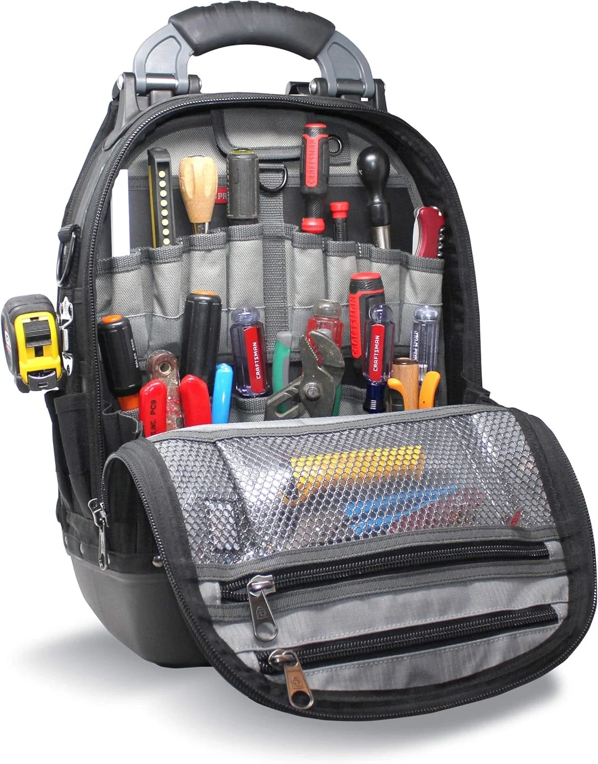 Cool black technology: TECH PAC (black) technical backpack, showing the integration of technology and fashion.