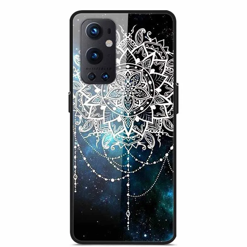 Phone Cases for One plus 9 Tempered Glass Hard PC Back Cover For OnePlus 9 EU Version Case for Oneplus9 Funda Shells