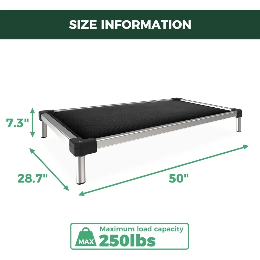 50inch Dog Bed, Unchewable Design, Indestructible Frame, Easy Maintenance, Where Durability Meets Comfort, Dog Bed