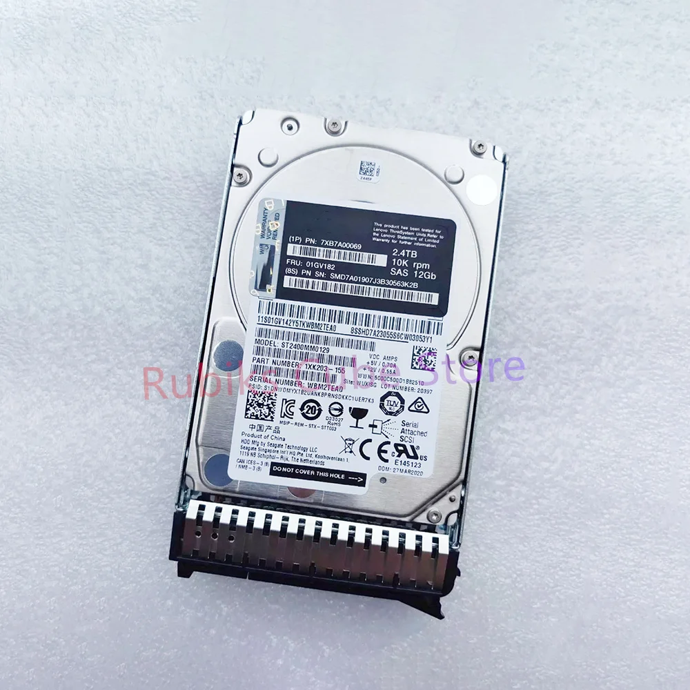 Disco Duro de servidor para Lenovo ThinkSystem, 2,4 TB, 2,4 T, 10K, SAS, 2,5 pulgadas, 7XB7A00069, 01GV182