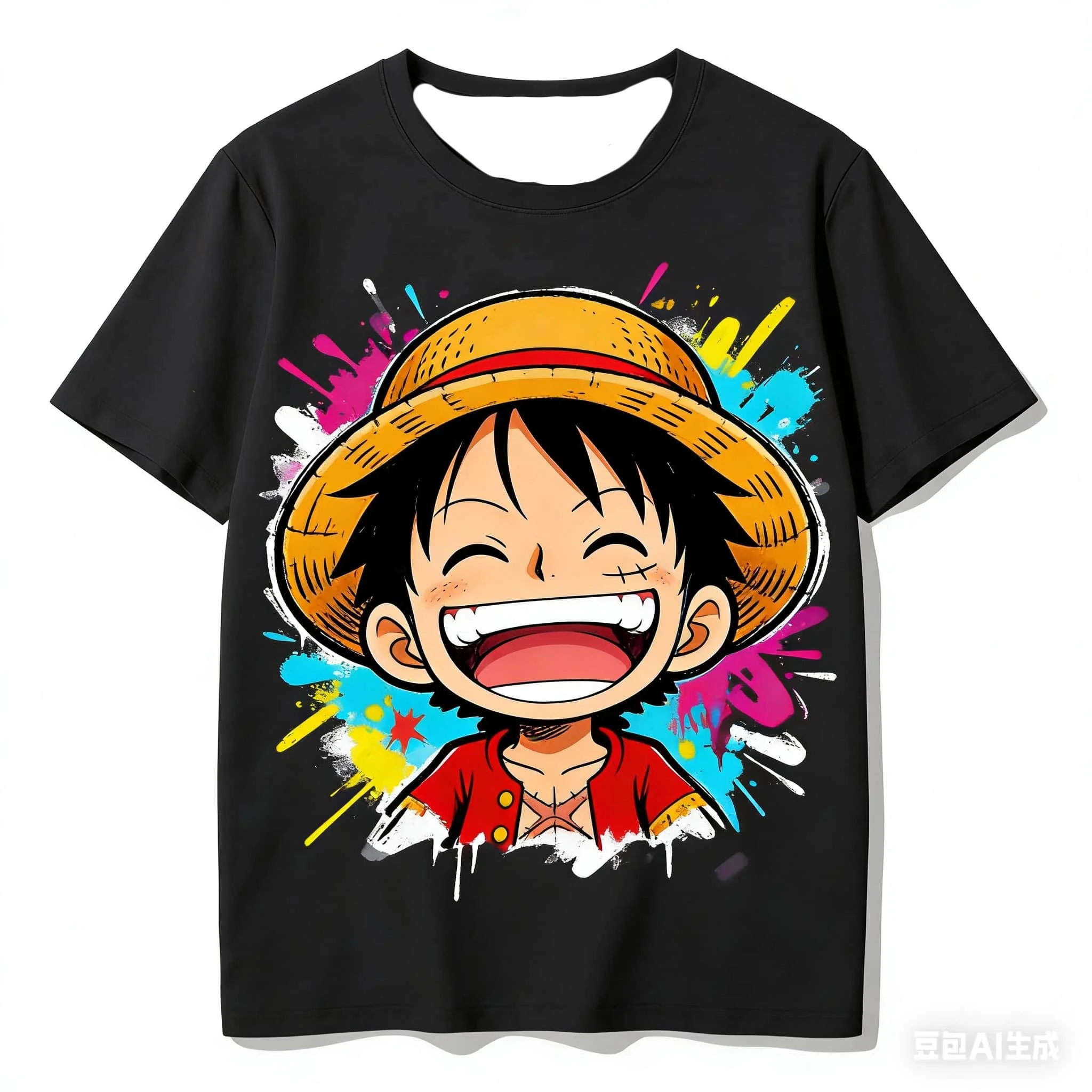 One Piece Monkey D. Luffy & Tony Tony Chopper T-Shirt mit süßem Chibi-Print, schnell trocknend, für Erwachsene und Kinder, Fan-Geschenk, Outdoor-Sport, Streetwear – Detail 6