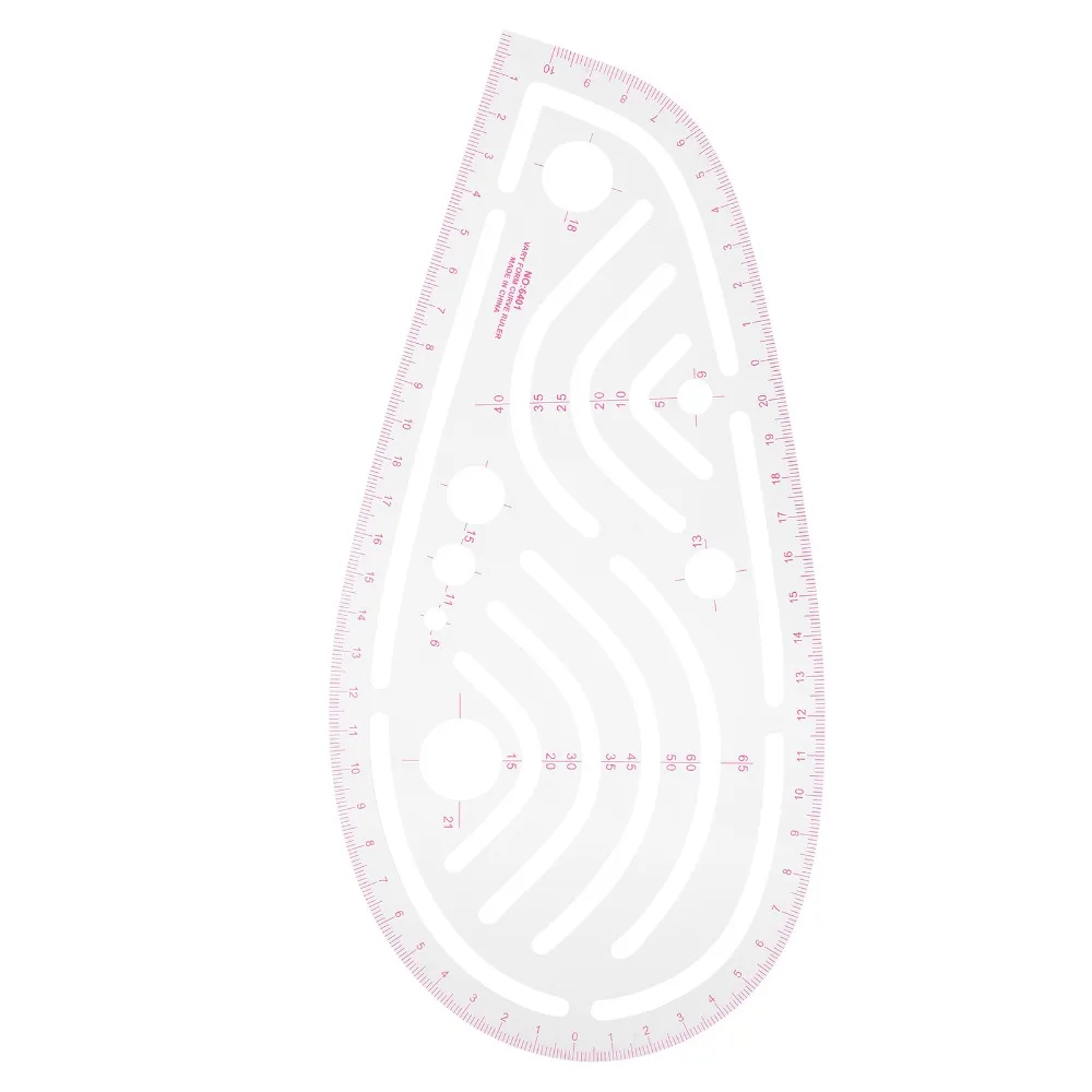 4Pcs Clear Transparent Curve Ruler Set Multi-Function Shaped Design French Curve Ruler Pattern Making Ruler For Designers