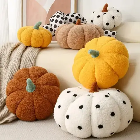 Pumpkin Pillow, Pumpkin Decor, Cute Plush PP Cotton Filled Cushion, 3D Home Decoration,Halloween Sofa Decoration Pillow