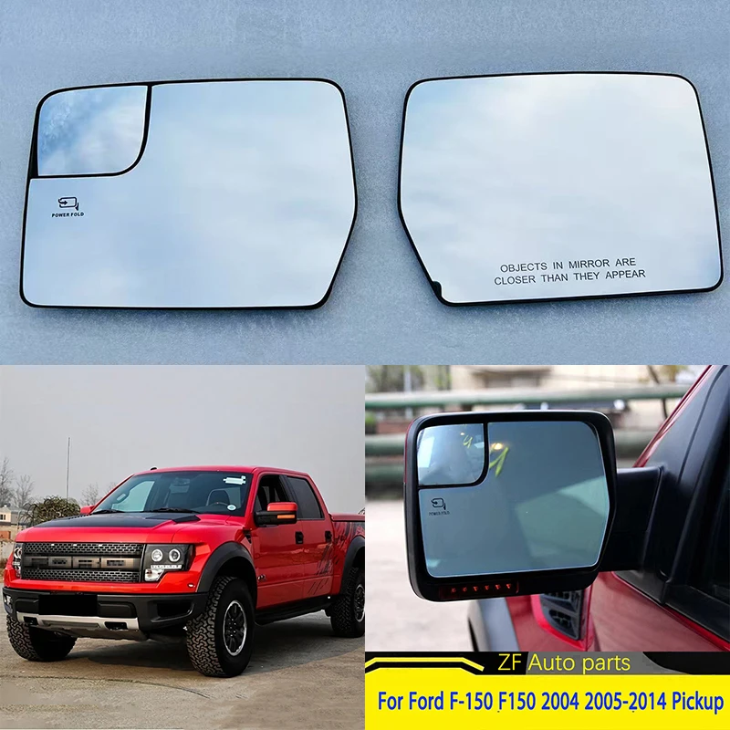 For Ford F-150 F150 2004 2005-2014 Pickup Heated Right Left Side Mirror Glass Convex Wide Angle Wing Mirror Replacement Rearview