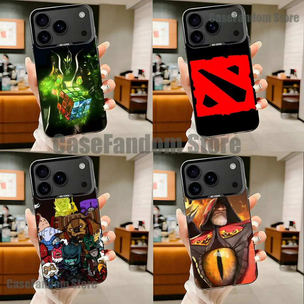 

D-DotaS 2 Cool Game Black Matte Shockproof CoverPhone Case For iPhone 17,16,15,14,13,12,11,Pro,Max,Plus