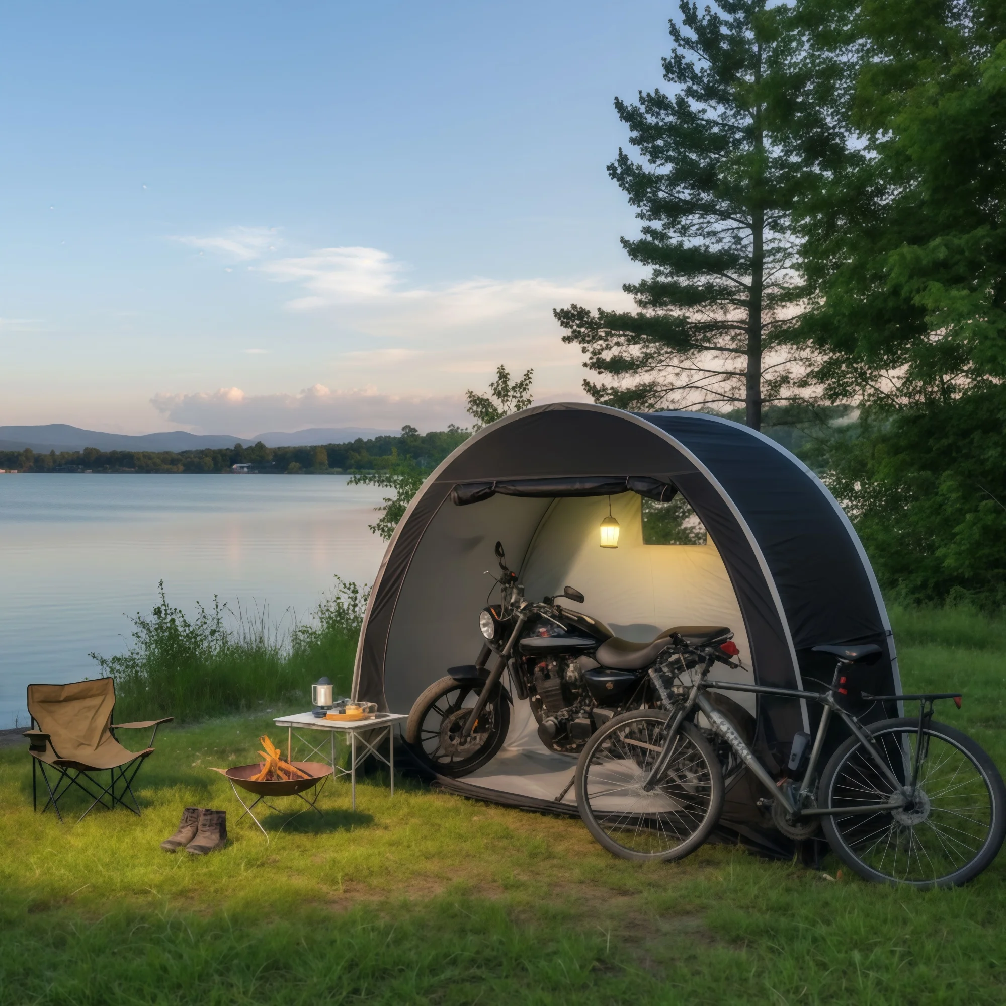 

Thickened Oxford Cloth Portable Bike Shelter Private Travel Tent for Outdoor Hiking Cycling Camping And Travel