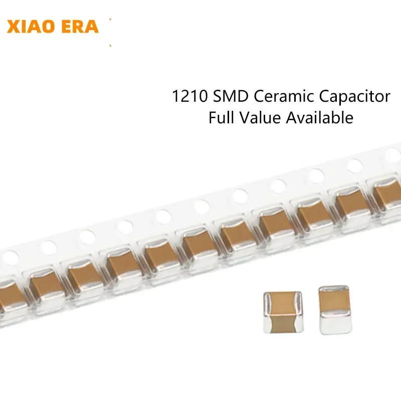 

20Pcs 1210 SMD Capacitor Sets 10% 20% 3225 1uF 2.2uF 4.7uF 10uF 22uF 47uF 100uF 220uF 6.3V 50V MLCC Full Value Available DIY Kit