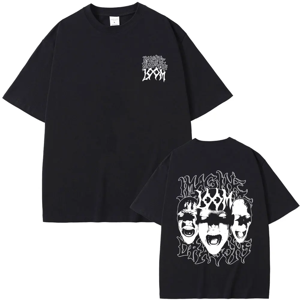 

Imagine Dragons Band Loom World Tour 2025 T Shirt Men Women Gothic Rock Metal Merch T-shirts Unisex Casual Soft Cotton Tshirt
