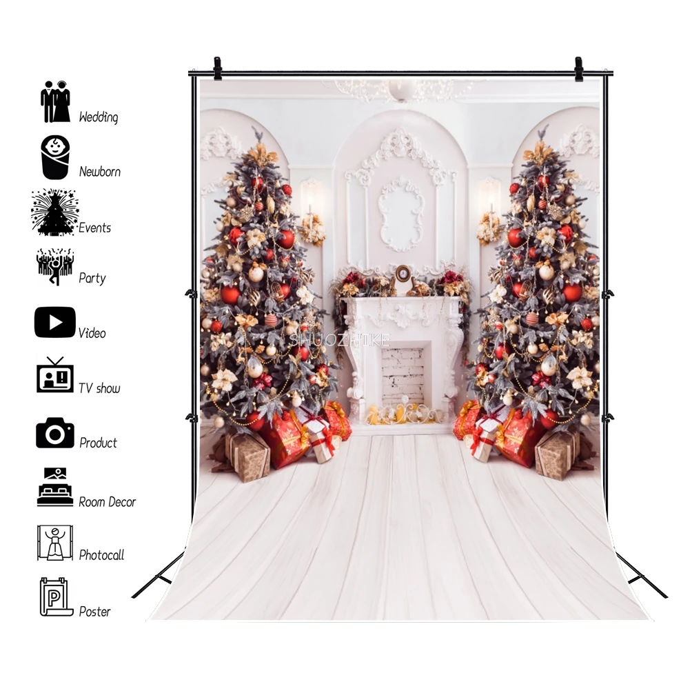 الذهب الداكن الملكي الفاخر عيد ميلاد سعيد المهرجانات الموقد شمعة الطابق كرسي الداخلية صورة خلفية التصوير الخلفية