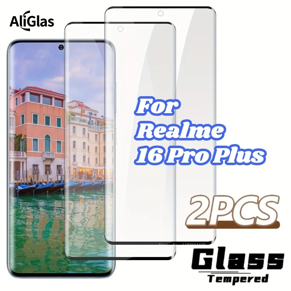 

2Pcs Tempered Glass Film for Realme 16 Pro Plus Glossy Finish Perfect Front Screen Protection For Realme 16 Pro HD Tempered Film