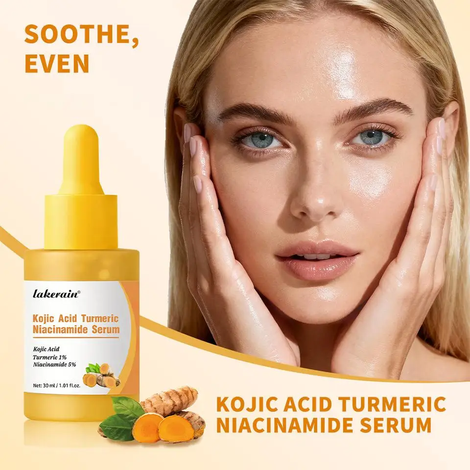 Kojic Acid Turmeric Serum Niacinamide Glow Capsules Brightening Hydration Balancing Skin Barrier Soothing Troubled Facial Care