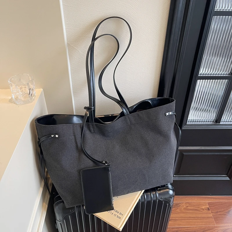 Casual Vintage frauen Schulter Tasche Mode Weibliche Leinwand Tragbare Handtaschen Große kapazität Reise Laptop Tragetaschen für dame – Detail 5