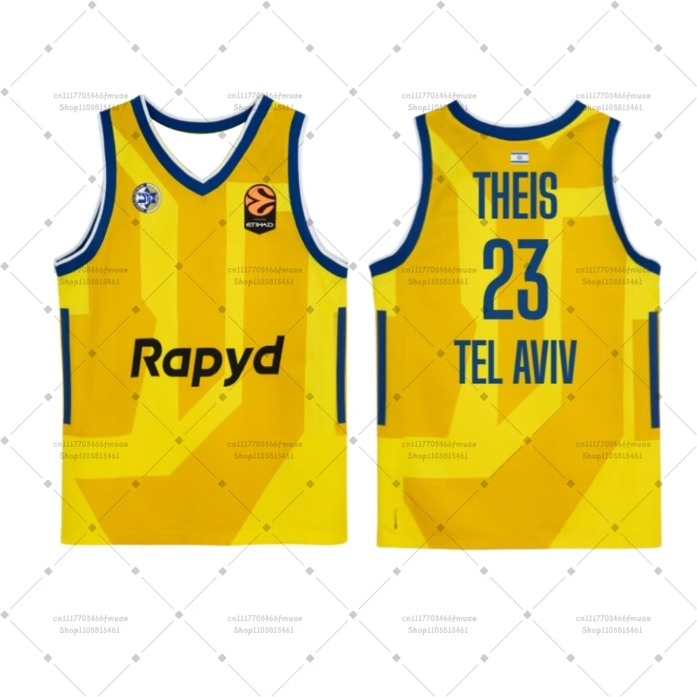 Maccabi Tel Aviv Madar #26 Theis #23 Basketball Jersey Adult Men Women Vest Kids Training Uniform Israeli 26/27 LSraeli Tank Top