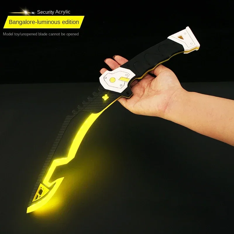 APEX Game Weapon Surrounding 40cm 1:1 Bangalore Heirloom Cold Steel Charging Luminous Weapon Acrylic Cos Hand Collection Toys