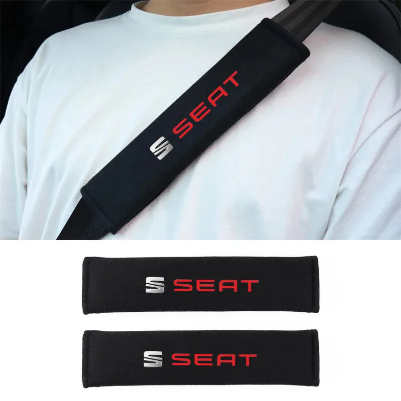 Car Seat Shoulder Belt Cover Protector Pad Auto Accessories For Seat Leon Ibiza Ateca Arona Cordoba Altea Arosa Exeo Tarraco