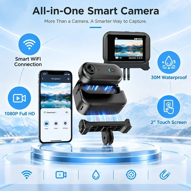 New Sprots 1080P HD Outdoor Mini Camera Helmet Motorcycle Bike Sport Filming Bicycle Action Body Cam Video WIFI POV Vlog Camera