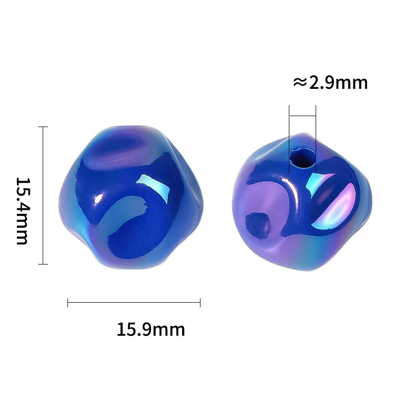 16mm solid color dopamine UV plated fig loose beads handmade diy mobile phone chain beading material jewelry accessories