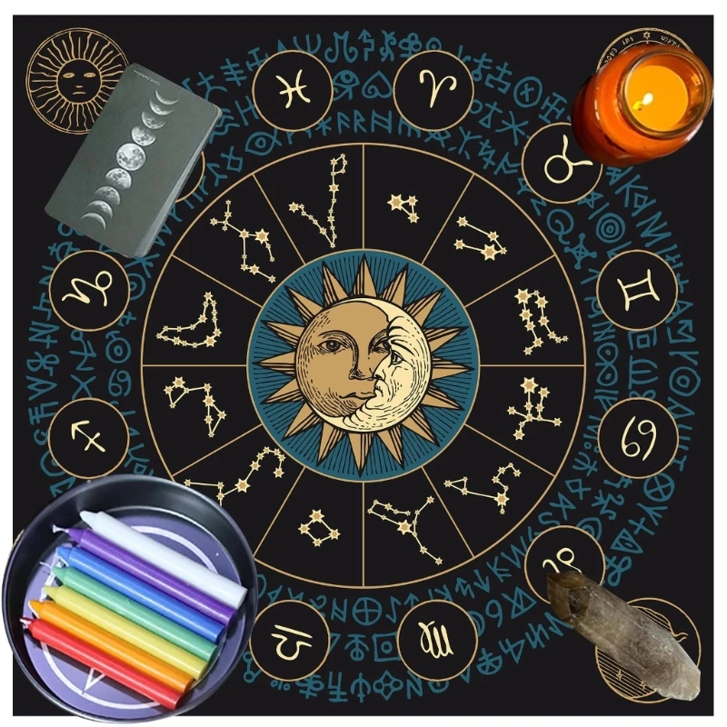 Elegant Tarot Cloth Versatile Tarot Mat Smooth Texture Tarot Table Cover Comfortable Mat Embrace Art Divinations