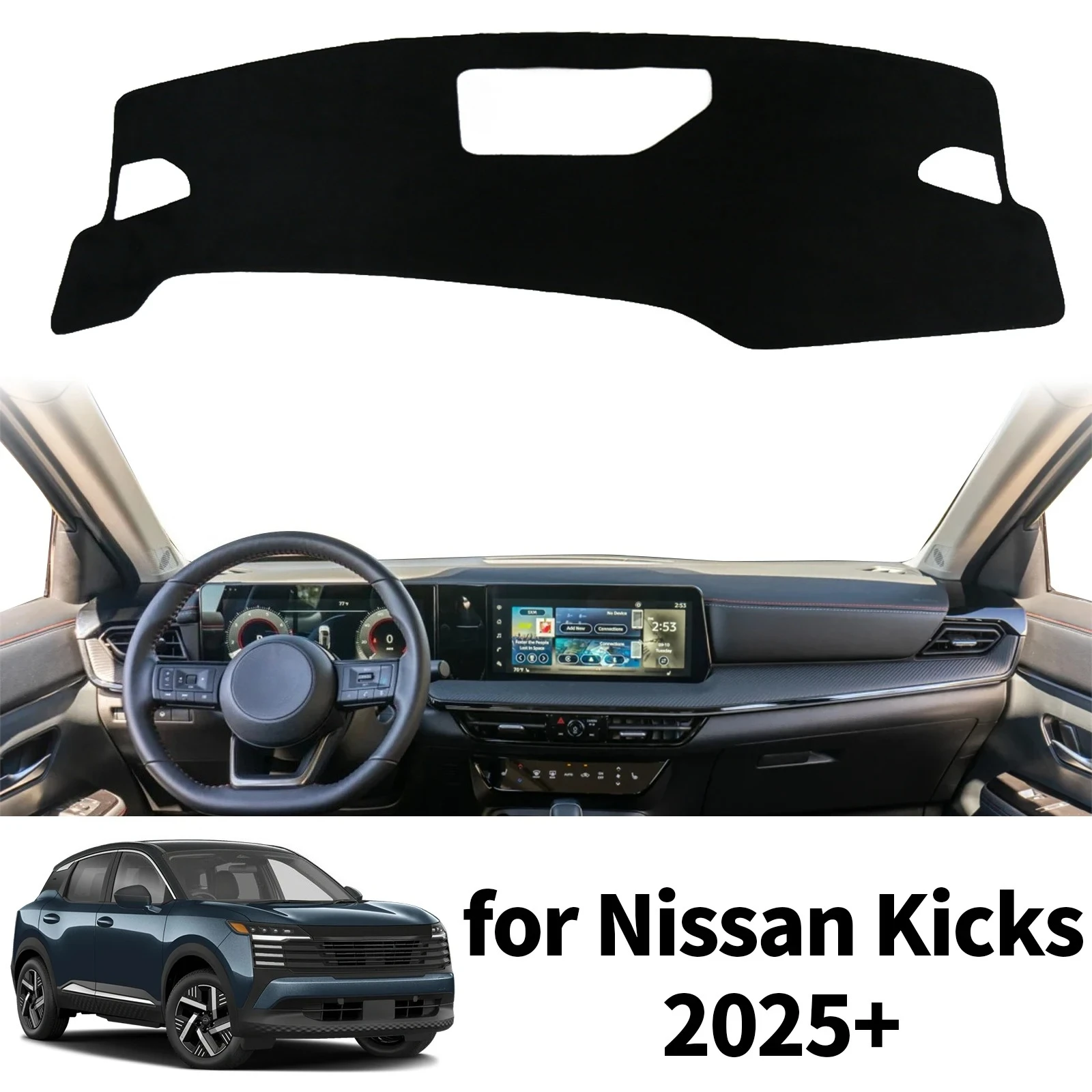 

fit for Nissan Kicks 2025 2026 Dashmat Dashboard Cover Pad Protective Carpet DashMat Sunshade Car Accessories