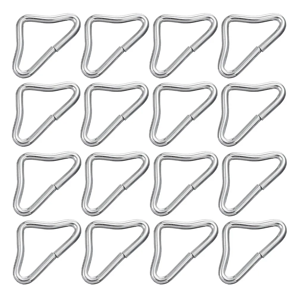 25 Stück professionelle Trampolin-Dreiecksring-Schnallen, robuste, verschleißfeste Metall-Dreiecksschnallen für Trampolin-Sprungtuch