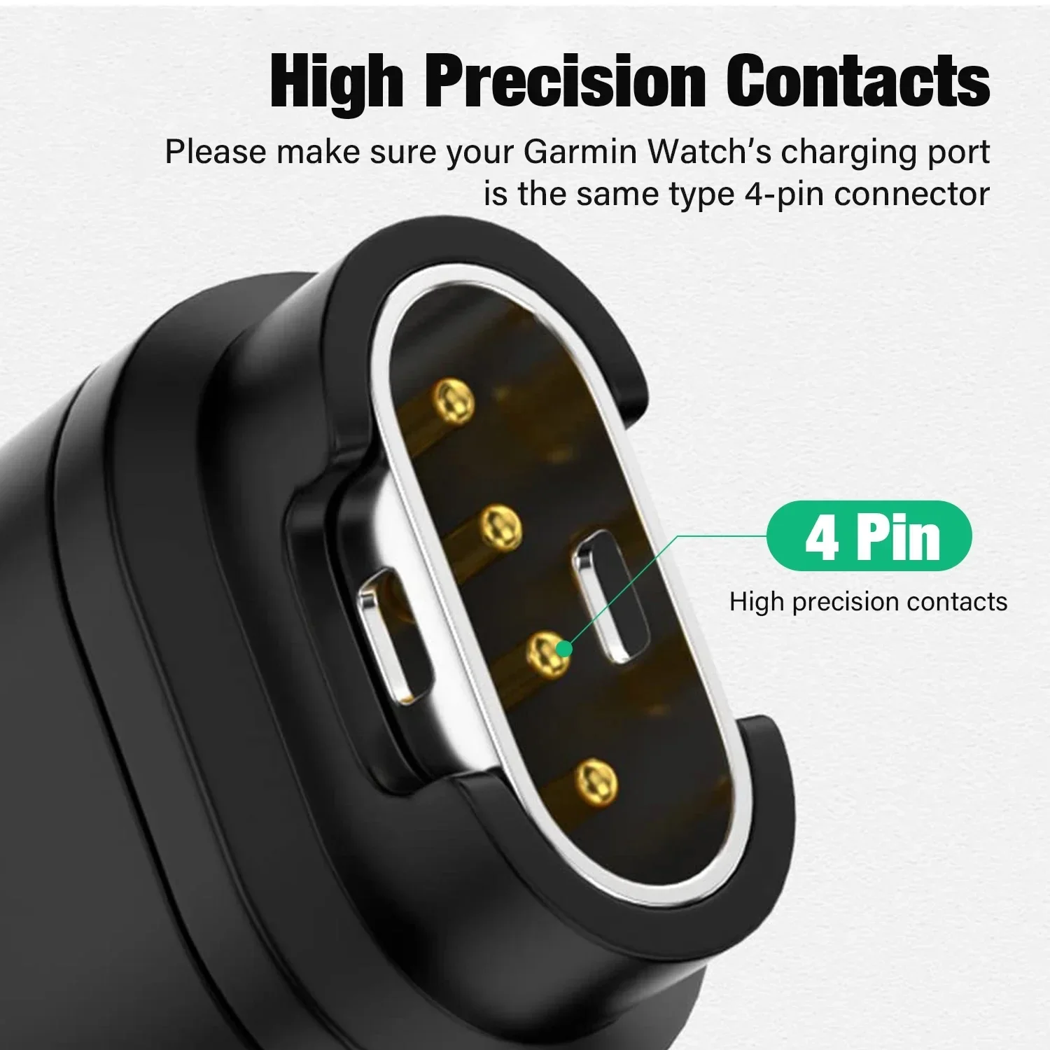 Garmin Fenix ​​8/7/6/5/7X/6X/5X/ Venu 2 plus 시계 충전 변환기 용 2025 유형 C USB-4 핀 충전기 어댑터 커넥터