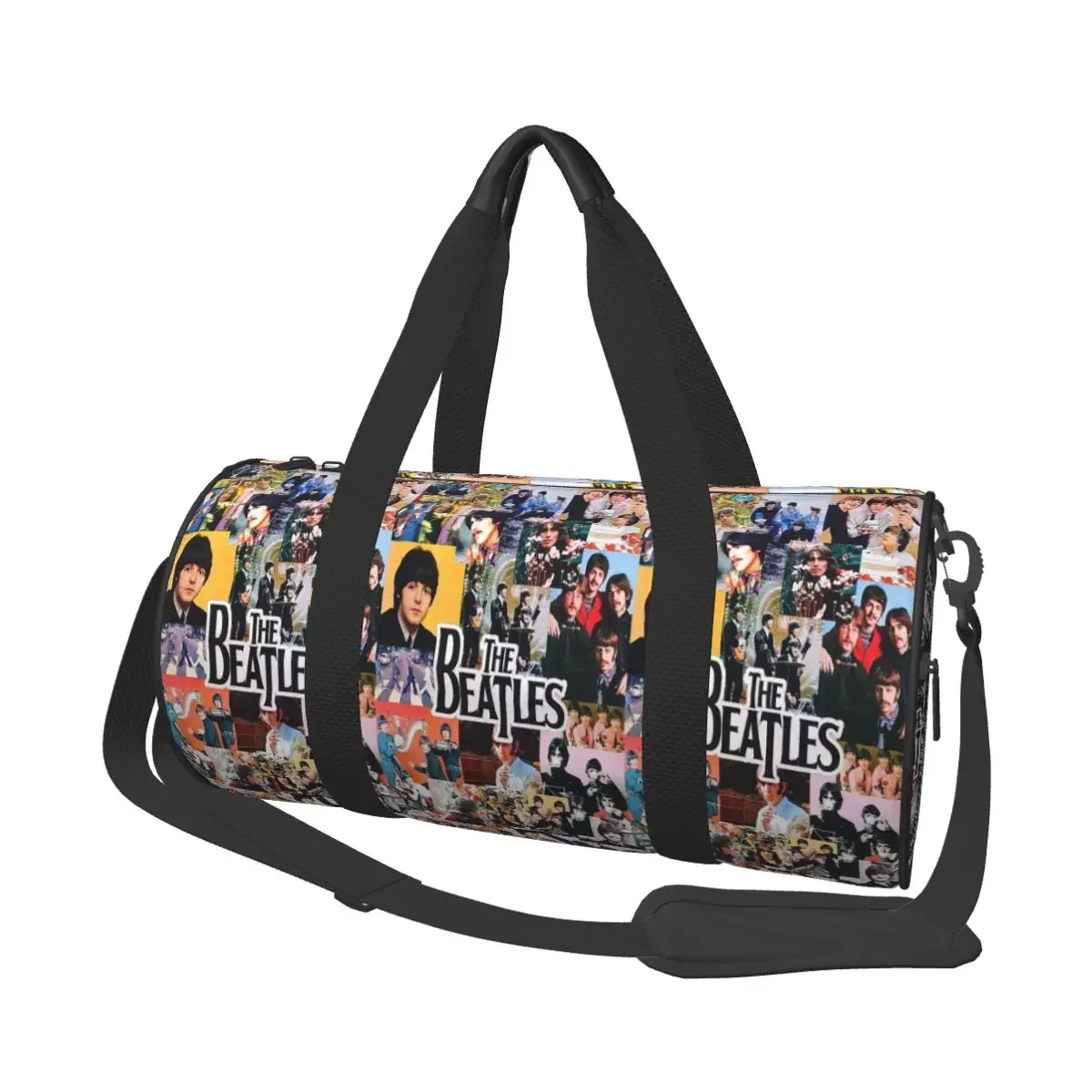 Harajuku The Beatle Memebers Art Large Duffle Gym Bag Waterproof Duffle Travel Bags Handbags Fitness bag