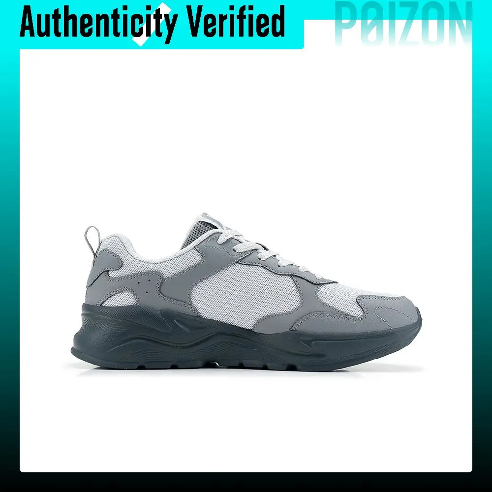 XTEP Synthetic Leather Breathable Mesh Low top Casual Shoes Men's Lunar Stone Gray/Smoke Gray 876319320030-8/