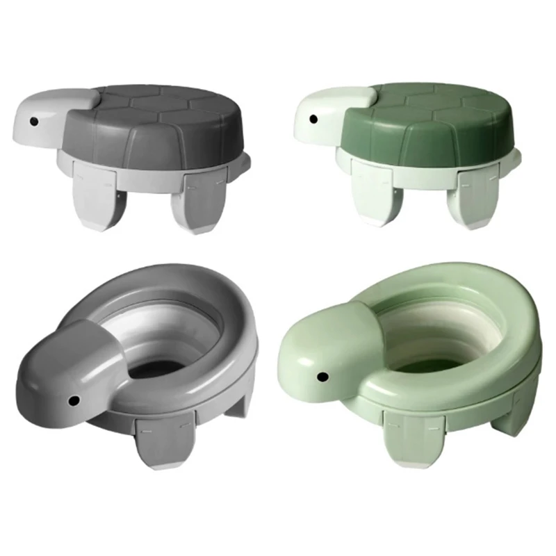 Imagem -05 - Potty Portátil Formato Tartaruga Dobrável Removível Assento para Vaso Sanitário para Crianças Meninas Meninos