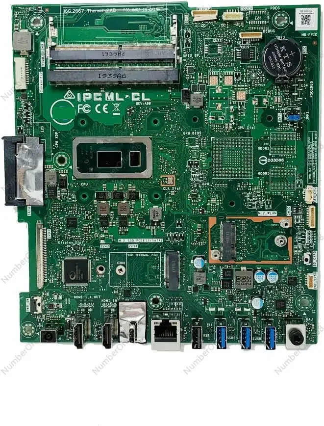 i7-10510 CPU Motherboard for Inspiron 7790/5490 AIO - Models FK9H3/Y40XR, Fully Tested