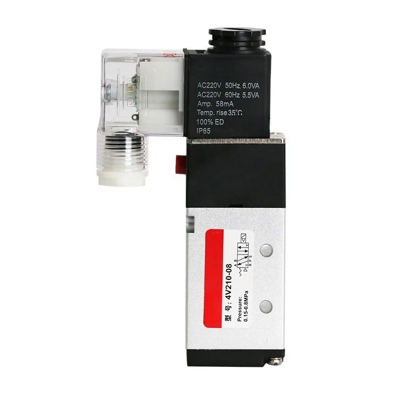 For 4V210-08 Solenoid Valve 24/220V Two-position Five-way Pneumatic Accessories