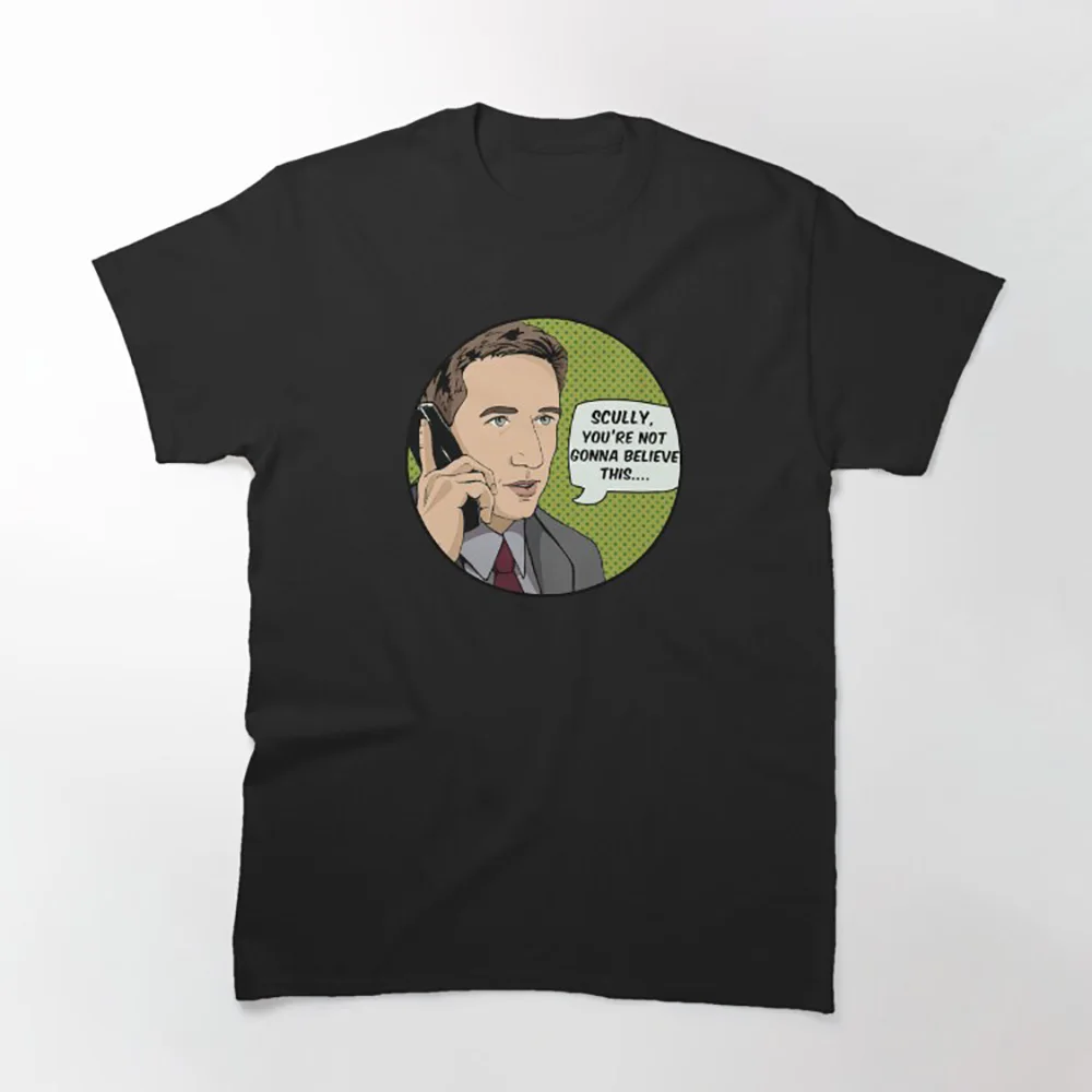 

Pop Mulder Vintage Sci fi tv series The X Files Trust No One Gift t shirt Retro Alien movie Graphic clothes All size tops S-6XL