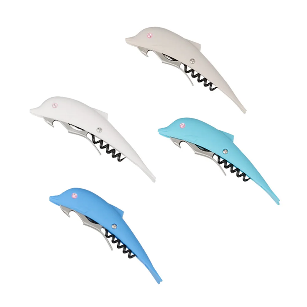 

4PCS Stainless Steel Beer Dolphin Beer Bottle Opener Compact Bottle Opener Portable Kitchen Camping Use