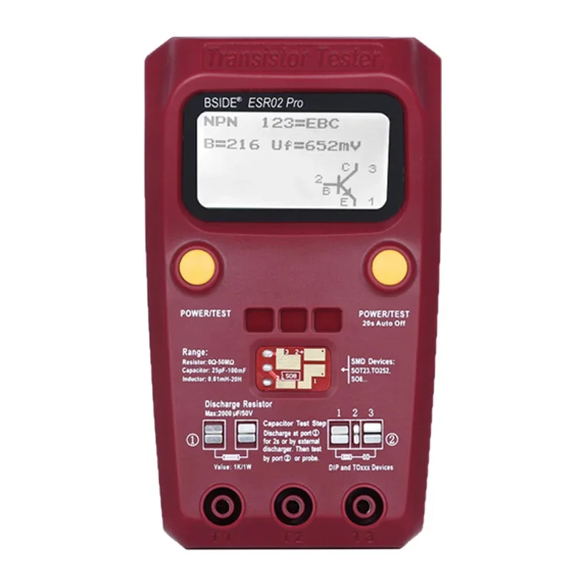 ESR02Pro Inductance Capacitance Resistance Transistor Tester Inductance Meter M328 Component Measuring Instrument