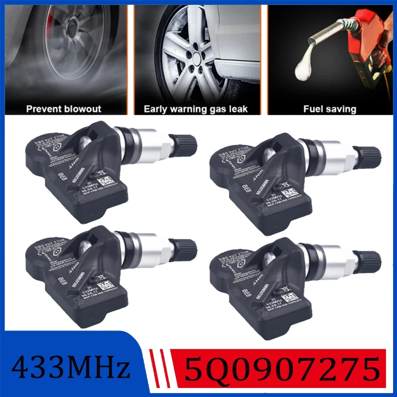 

sensor presión neumát 5Q0907275B For Audi A3 A4 A5 A6 A7 A8 Q2 Q5 6 Q7 Q8 RS3 RS5 S7 2014-2020 433MHz TPMS 5Q0907275 9A790727502