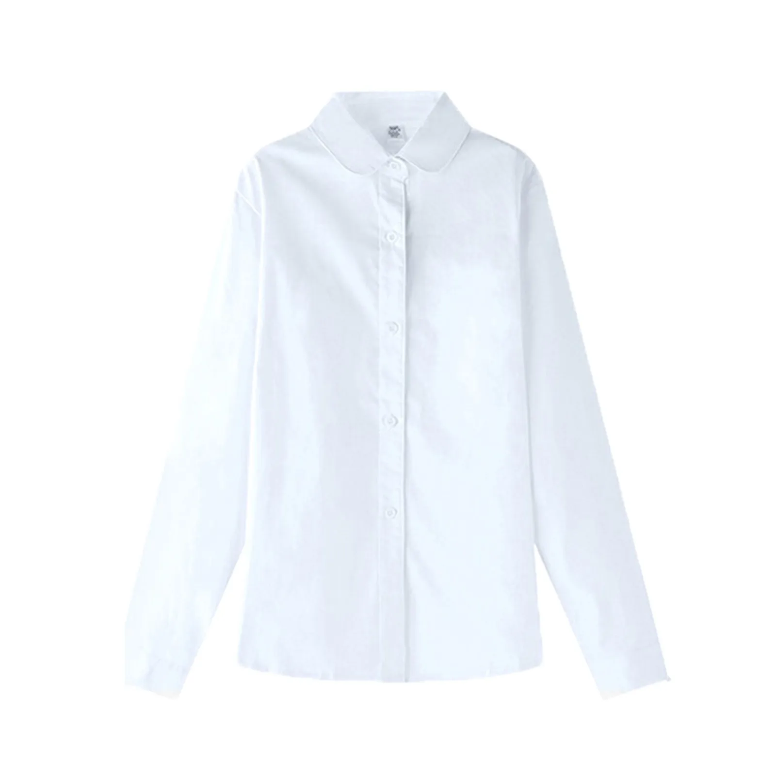 Button Formal Shirts Girls Baby Formal Children\'s Long Sleeve Formal Button White Tops Shirts Blouse Kids Boys Girls Tops