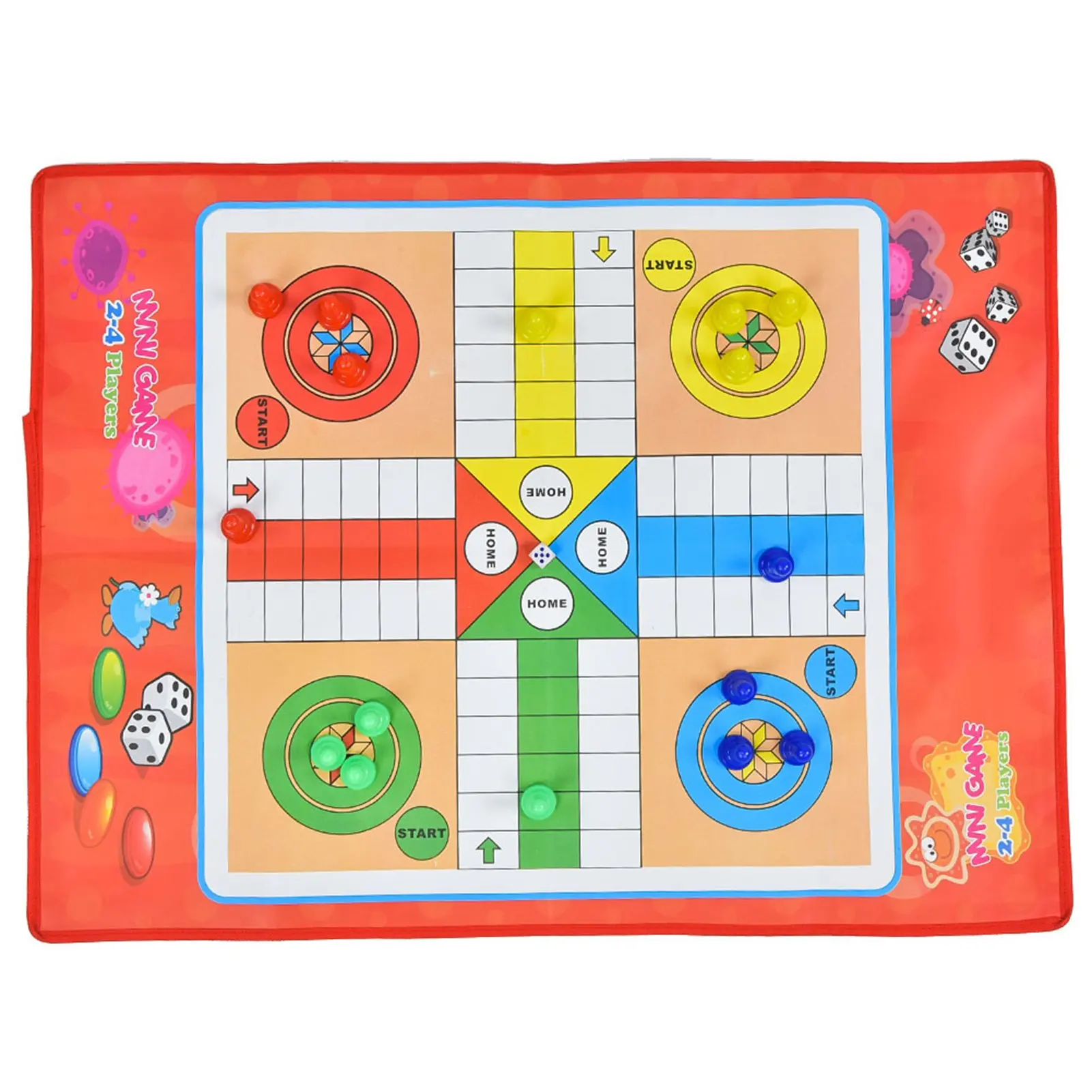Non Woven Traditional Snakes Ladders Playing Children Kids Toys Ludo Family Game Board Set
