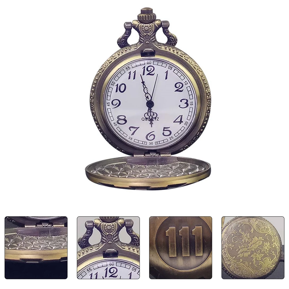 

Pocket Watch Vintage Watches for Men Quartz Chain Decoration Bronze Pocket Watch Retro Style Fashion Accessory Perfect Gift