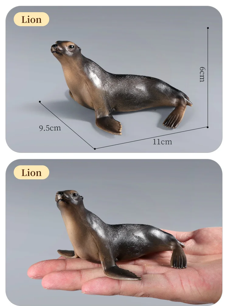 Simulations-Actionfiguren „Ozean, Meer, Leben, Tiere – Walross, Seekuh, Seelöwe, Lernspielzeug für Kinder, Marine-Modell-Kollektion – Detail 5