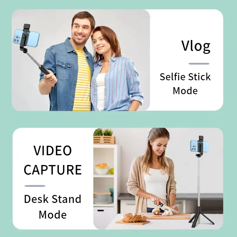 Selfie Stick treppiede remoto Bluetooth con luce di riempimento a Led staffa pieghevole per smartphone per Youtube Tiktok Video Live Holder