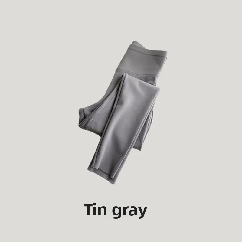 

Брюки для йоги с высокой талией, женские осенне-зимние брюки из мусса, теплые уличные ветрозащитные облегающие брюки базового слоя