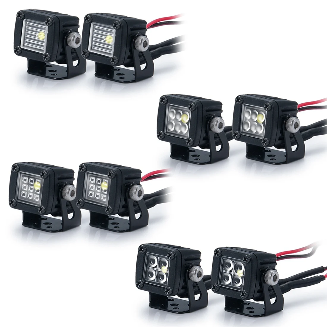 Remote control model accessoriesModified Headlights Spotlights Car Top Lights Bumper Lights for AXIAL SCX10