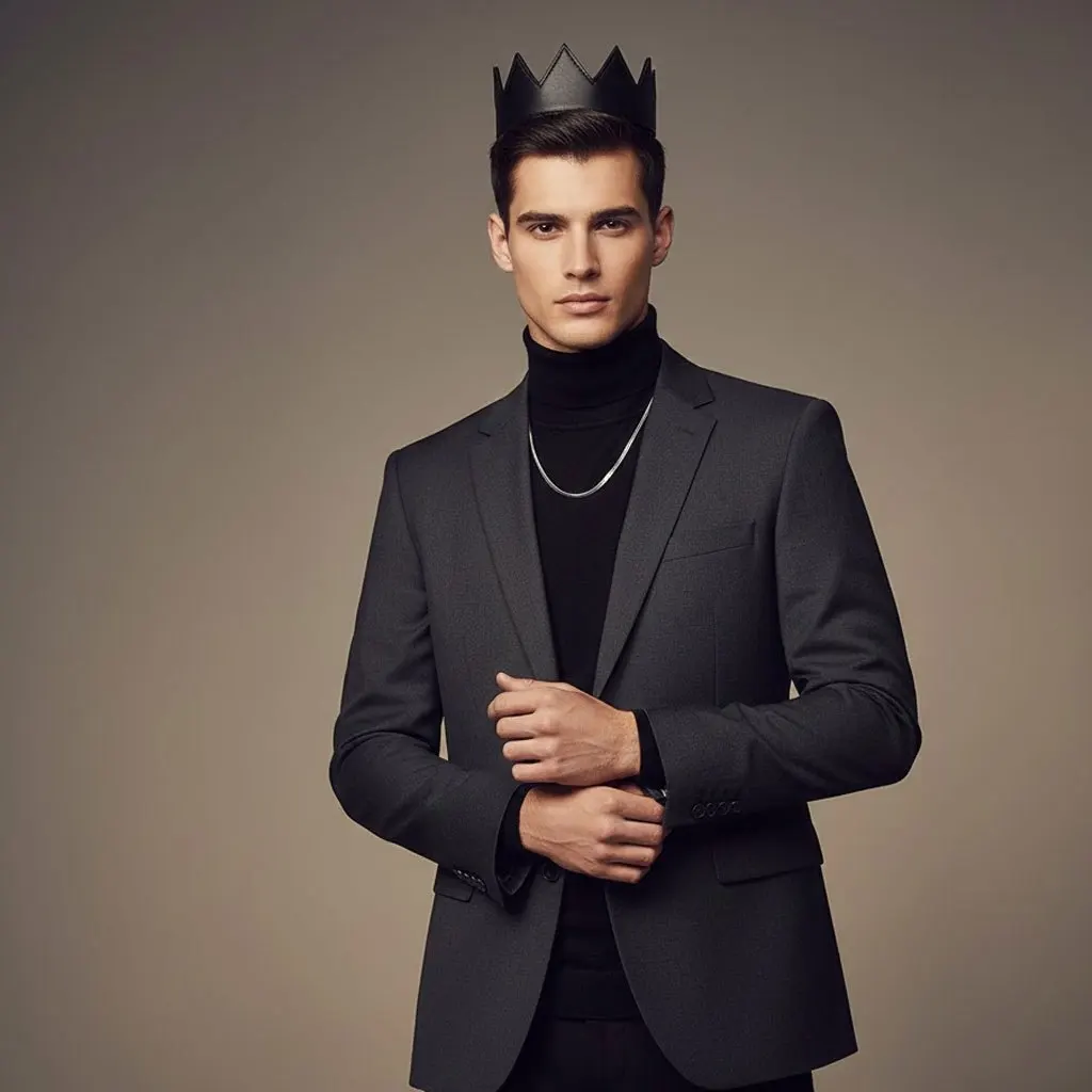 Corona del Príncipe Medieval | Tocado del rey de cuero PU para baile de máscaras de carnaval - Accesorio de disfraz de cosplay de juego de rol