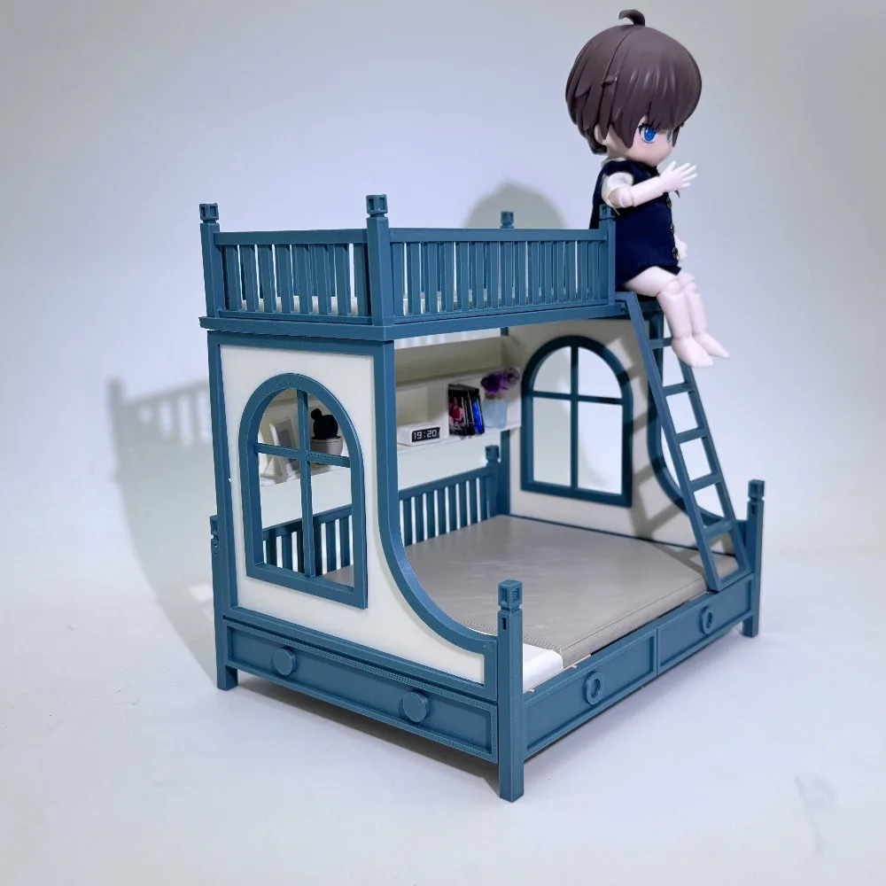 

1:12 Scale Original Miniature Furniture - Dollhouse Bunk Beds, Craft Supplies for Tabletop Display & Miniature Collector Decor