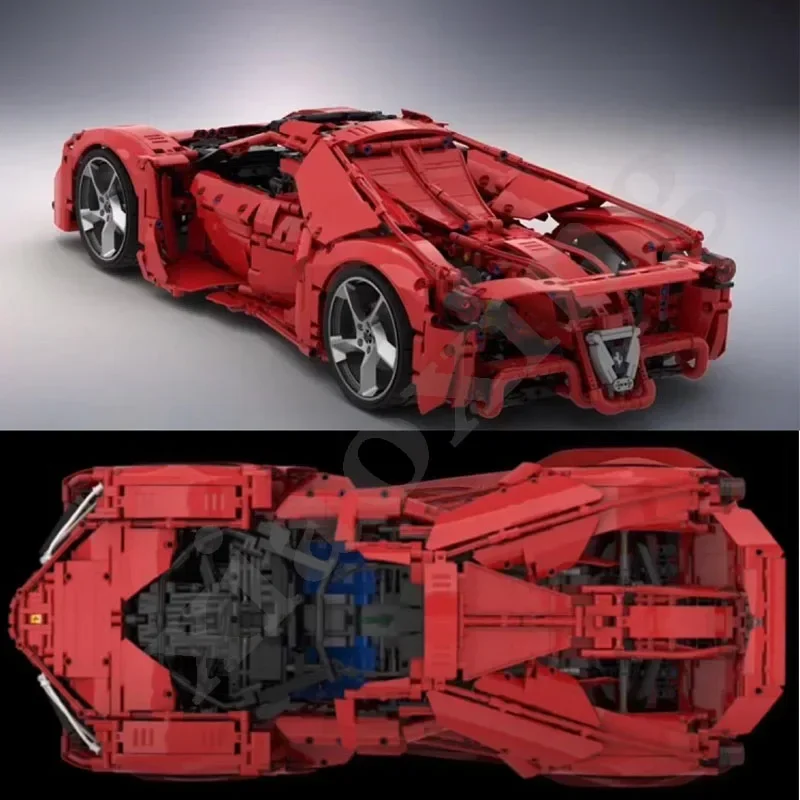 MOC-127902 Wyścigowy F80 Concept Car 42143 Speed Racing Formula Car 2636PCS Montażowe Klocki MOC DIY Prezent na Boże Narodzenie