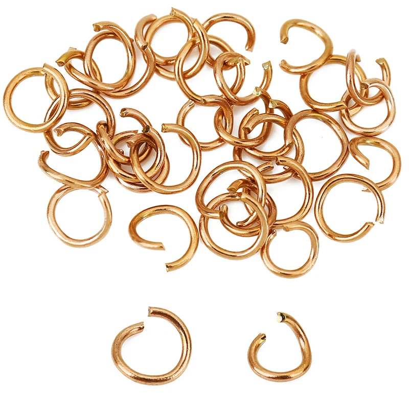 100pcs Rose Gold Plated Stainless Steel Open Jump rings 3 4 5 6 mm PVD Never Fade Split Rings Connectors For Diy Jewelry Making view 3